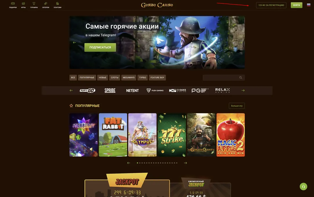 Гонзо казино