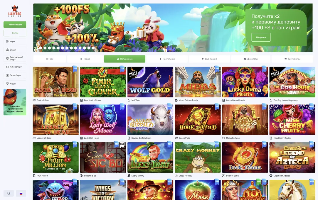Рабочее зеркало для стабильной игры в LuckyBird казино.